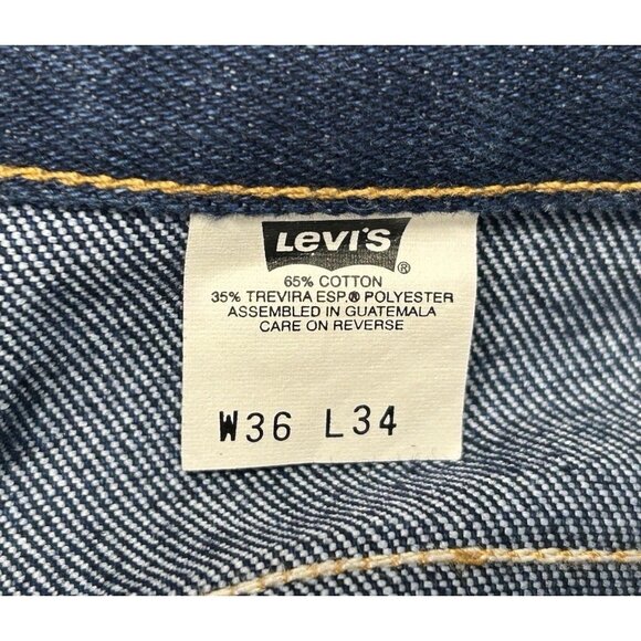 Levi's 517 Bootcut Jeans Blue Denim Classic Dark Wash Size 36 X 32.5 - Picture 10 of 12